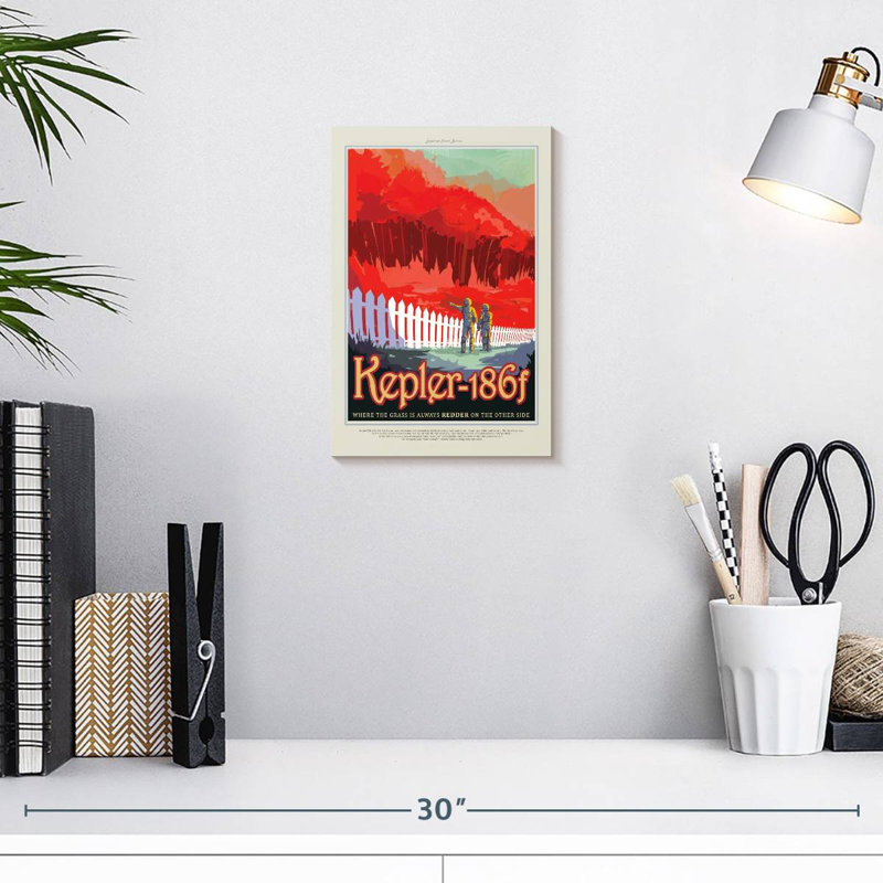 Oberle Retro Kepler 186F Print, 12" H x 8" W