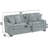 Newquay Square Arm Sleeper Sofa with Reversible Cushions-60610650-107425473-88732071