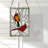 18.5"H Northern Cardinal Stained Glass Window Panel