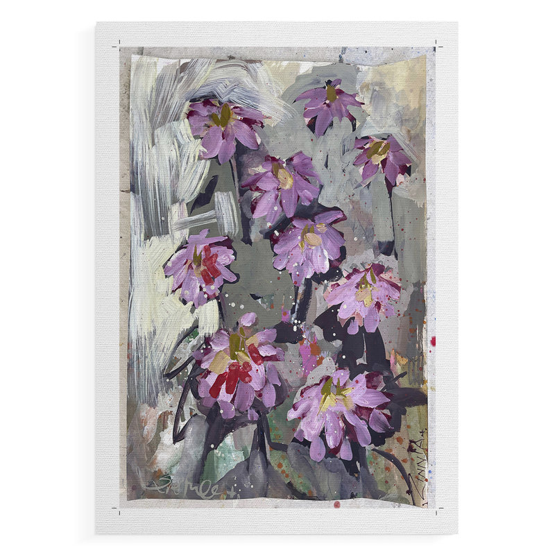 Zinnia II - Impression sur toile seulement - NON-CADRE, H 27 po x l 18 po