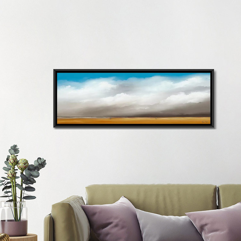 « clouds iii », impression sur toile, H 12 po x l 36 po x P 1,5 po, Cadre noir
