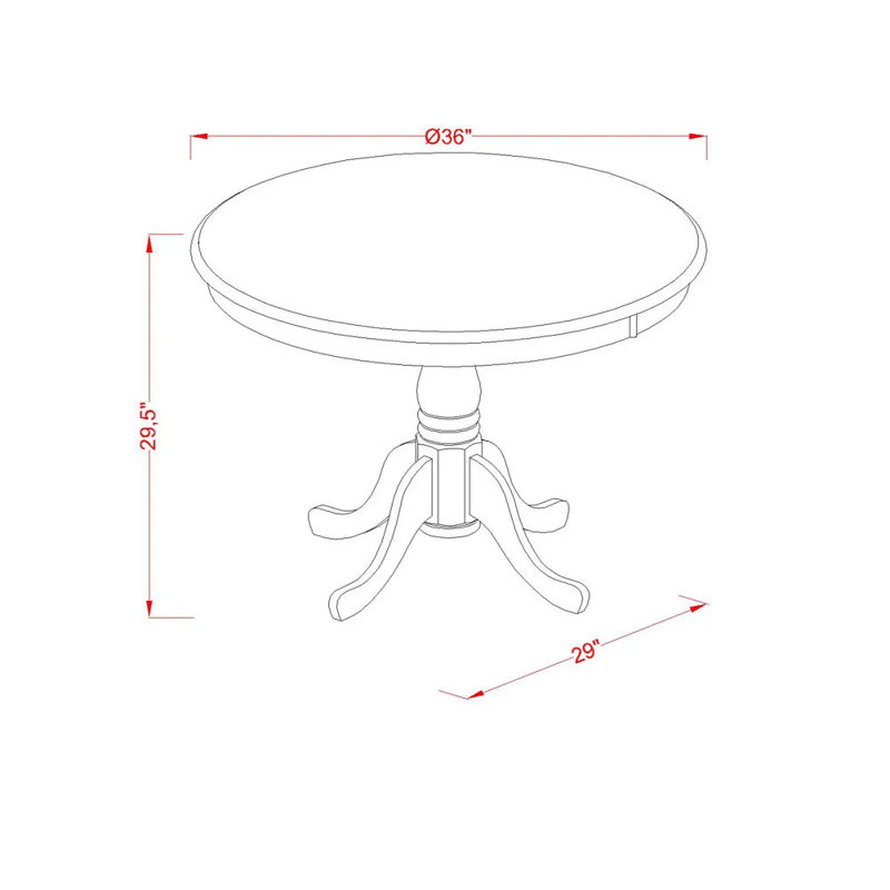 5-Piece Modern Dining Table Set Consists of a Dinner Table and 4 Linen Fabric Kitchen Dining Chairs with Slatted Back - Black Finish
