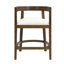 Ensemble de 2 tabourets rembourrés à structure en bois avec coussin moelleux-1264549672-1264549673
