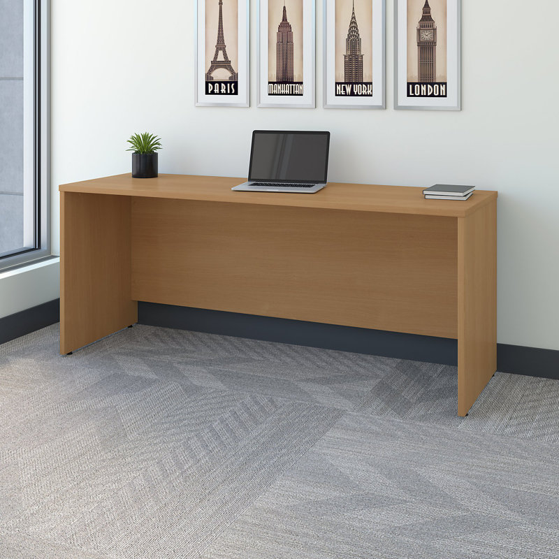 Series C Desk Shell, Danish Oak/Sage, 30" H x 71" W x 24" D