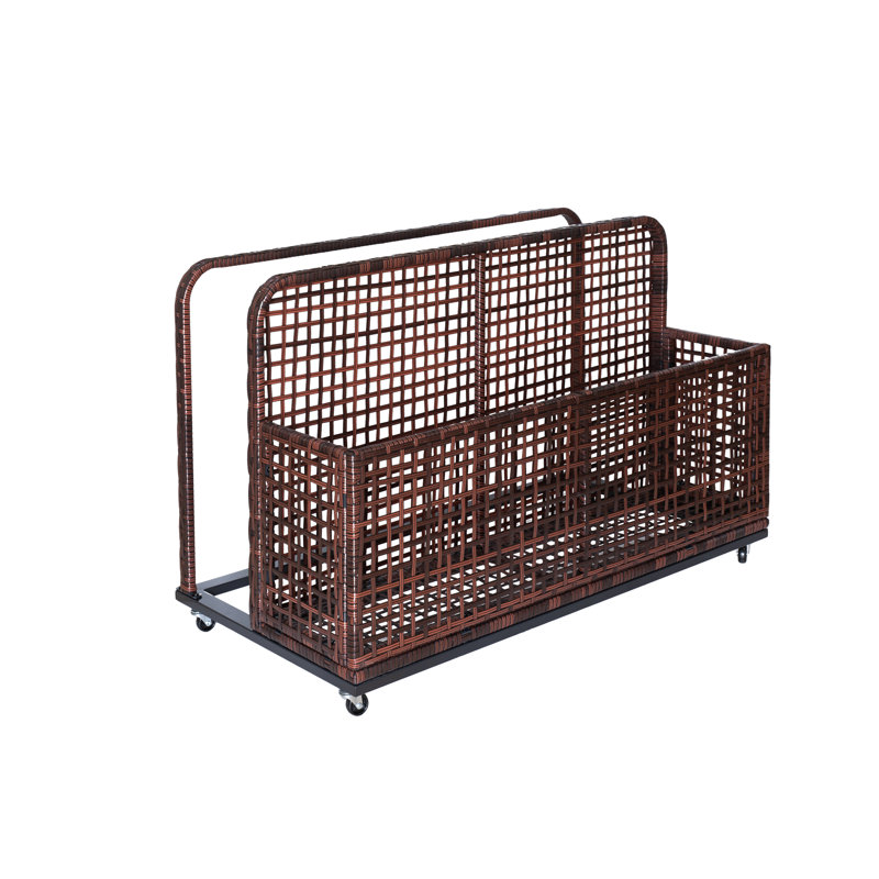 Poolside Float Storage, Outdoor Storage, Patio Poolside Float Storage Basket, Storage Box, Outdoor Pool Caddy, Brown