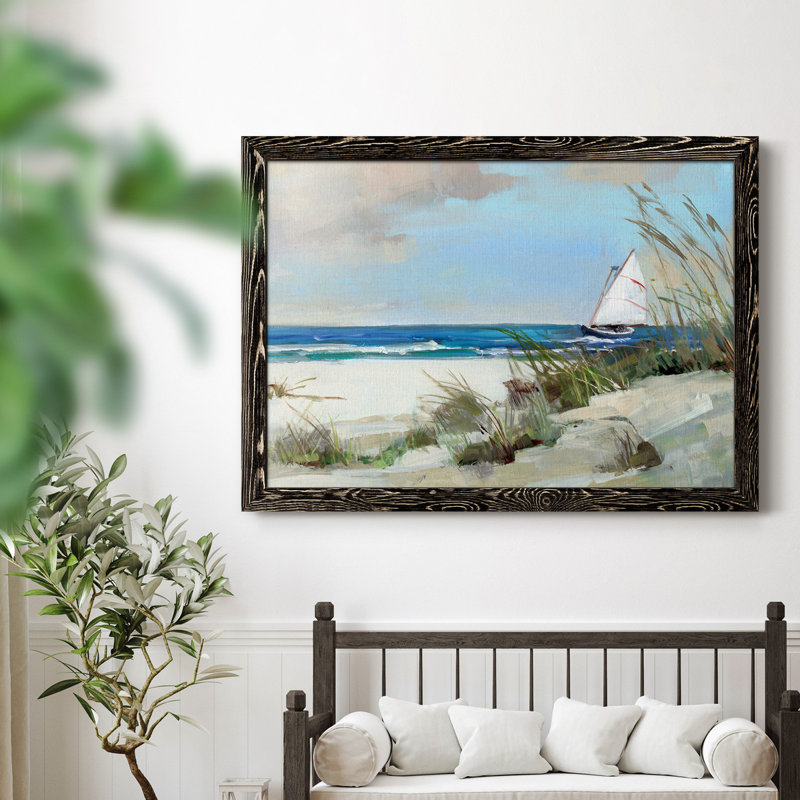 Midnight Breeze - Peinture sur toile encadrée, H 31 po x l 44 po x P 0,75 po, Noir