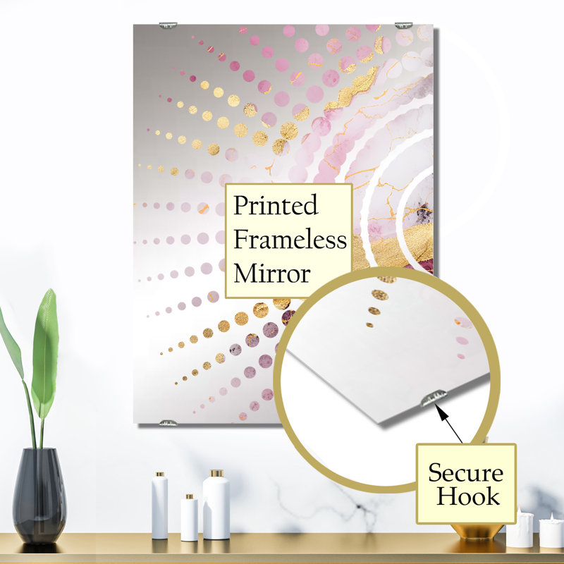 Allera - Miroir mural abstrait en marbre, 32 po x 24 po