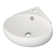 Minim White Ceramic Oval Corner Bathroom Sink with Overflow