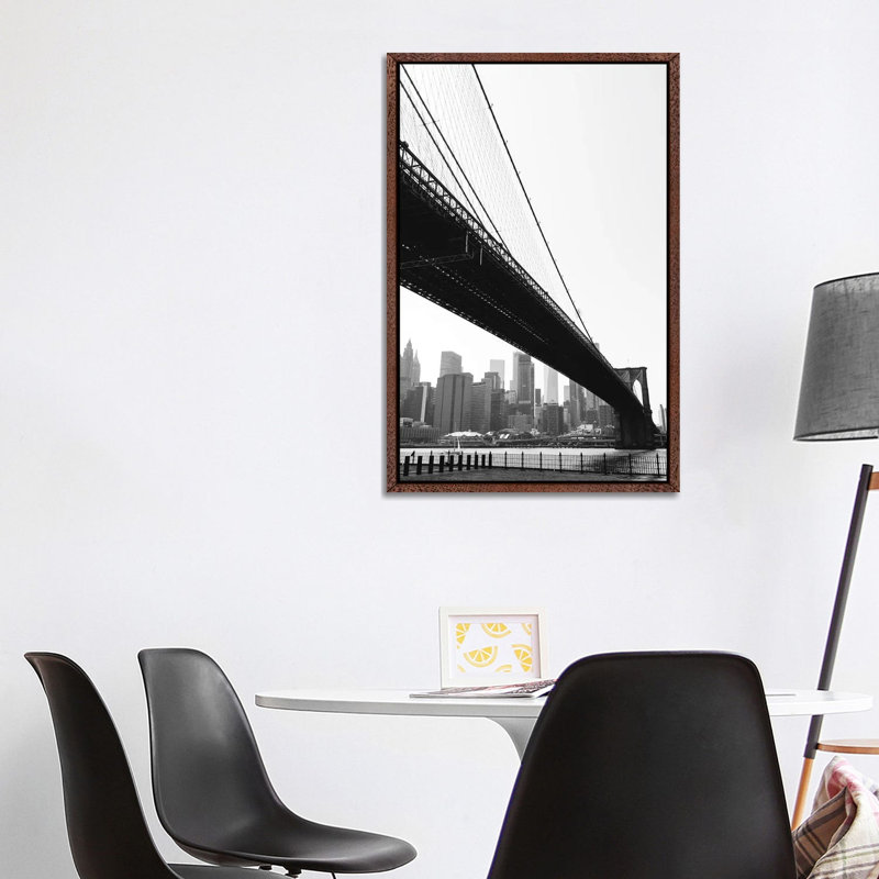 Brooklyn View II by Bethany Young - Print on Canvas, 101.6cm H x 66.04cm W x 3.81cm D, Classic Brown Wood Framed