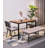 Millard 4-Person Metal and Wood Dining Table-1896887166