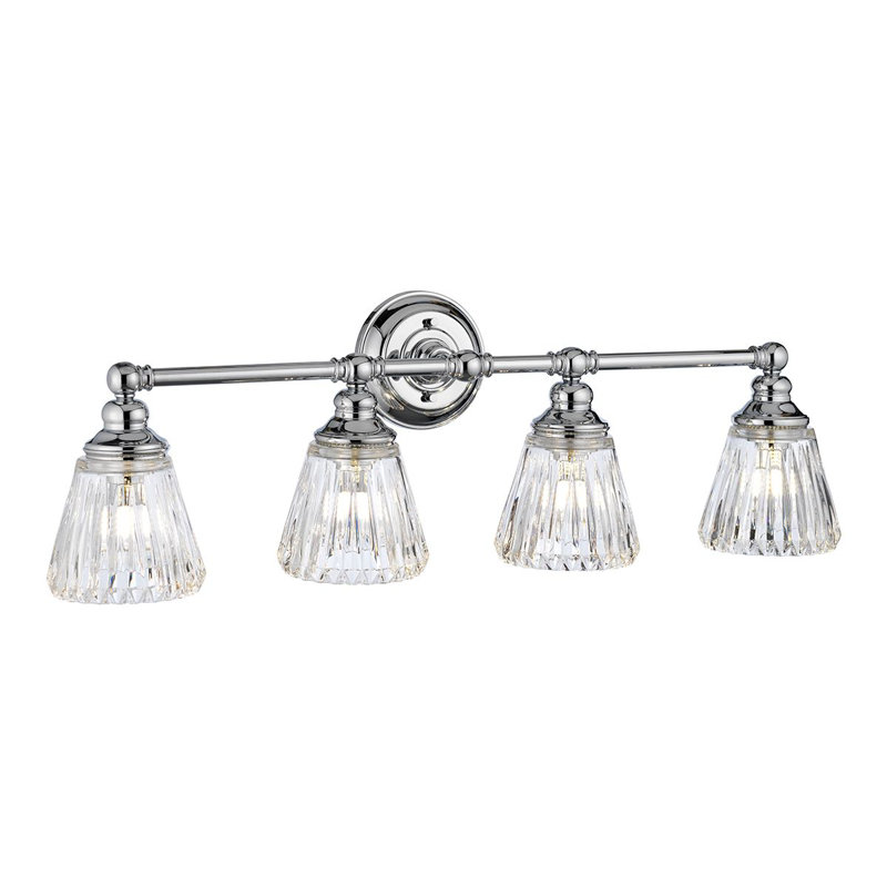 Meuble-lavabo 4 lumières Harvey-Leigh en chrome poli