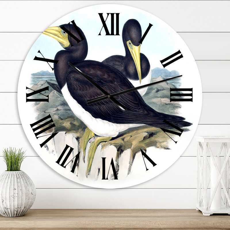 Oiseau australien rétro vintage - horloge murale traditionnelle, Petit