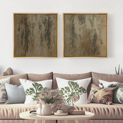 Framed Canvas Wall Art - Vintage Abstract Wall Prints for Bedroom