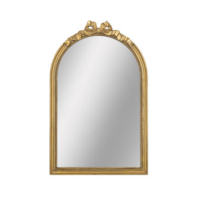 23,6 po X 37,3 po Miroir mural doré arqué Baroque | Idée de cadeau