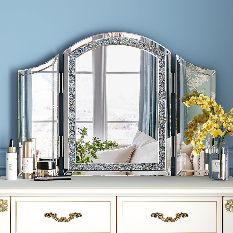 Faustine Trifold Arched Vanity Mirror