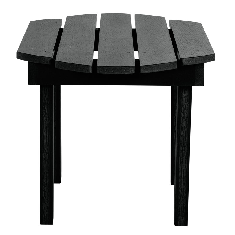 Chaise Adirondack en plastique avec table Anette, Noir
