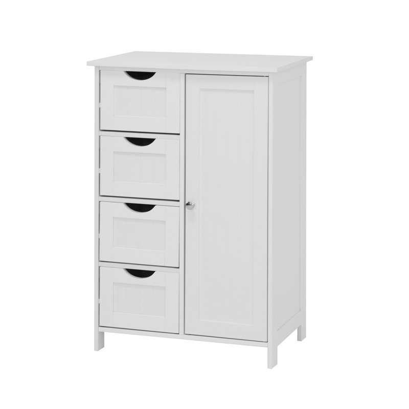 Armoire de rangement pour salle de bain, armoire de plancher avec tablette réglable et tiroirs, rangement pour salle de bain