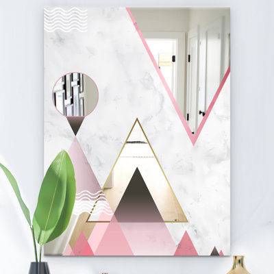Miroir d'appoint Mid-Century Triangular Spacy Spheres