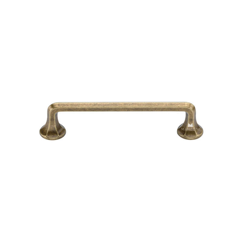 Antique Gold Industrial Bar Pull with Mounting Hardware
