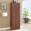 Armoire de rangement haute avec portes et 4 tablettes