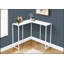 Console d'angle moderne et étroite en stratifié et métal blanc pour le hall d'entrée, peu encombrante et élégante-1425732196-1425732198
