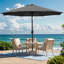 Parasol de marché inclinable 108 pi Jaenis-1054673050