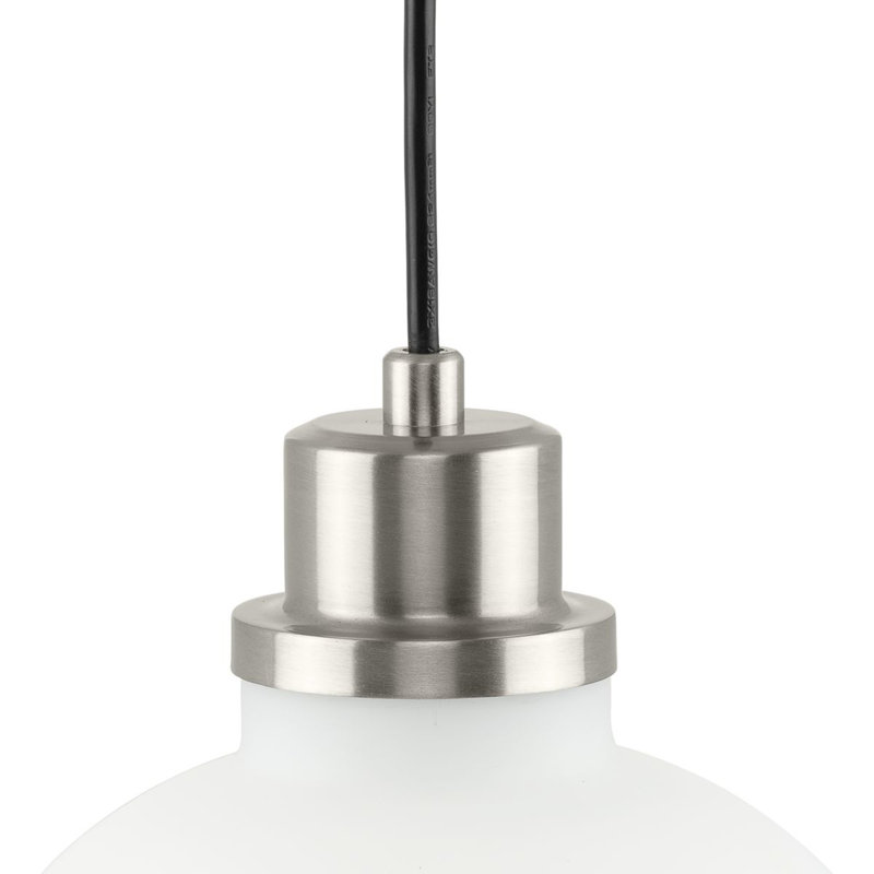 Walkerton 1 - Light Dome Pendant, Brushed Nickel, White