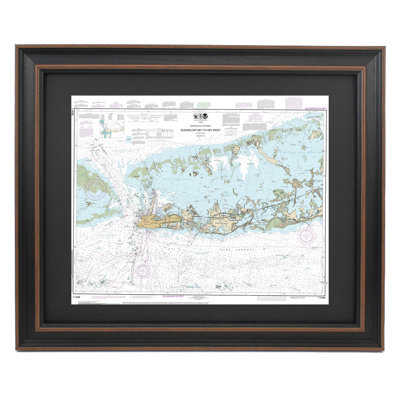 Intracoastal Waterway Sugarloaf Key To Key West | Nautical Chart | Framed Print