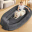 Très grand lit pour chien 71 po pour adultes avec couverture et oreiller 71 po-991030271