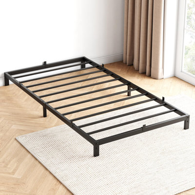 8-Inch Twin Metal Bed Frame, Low Profile Platform, Noise-Free, No Box Spring, Easy Assembly