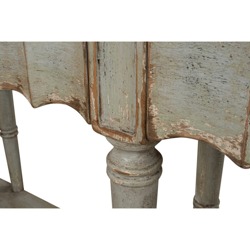 Chantal 93'' W Solid Wood Console Table, Natural Pine/Sage