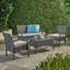 KD WICKER 4 PC CHAT ENSEMBLE