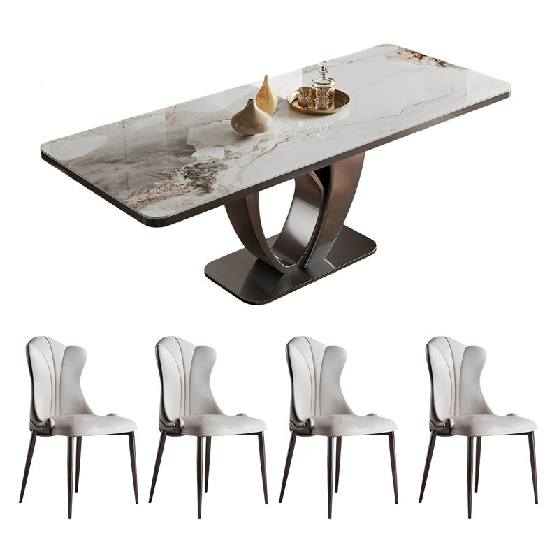 Ensemble de table et de chaises rectangulaires Home Rock, H 29,52 po x L 70,86 po x l 35,43 po