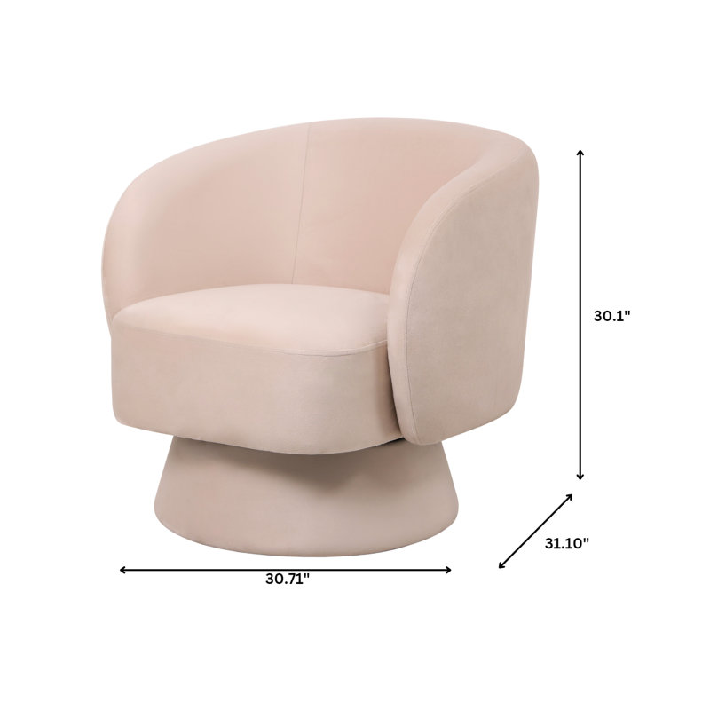 Fauteuil d'appoint pivotant Taccarra, Lin avoine