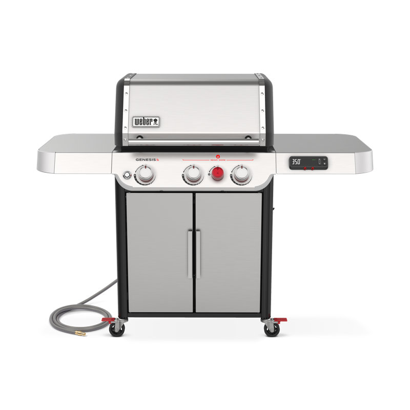 Weber Genesis Smart 325s Gas Grill, 3 Burner, Stainless Steel, Liquid Propane