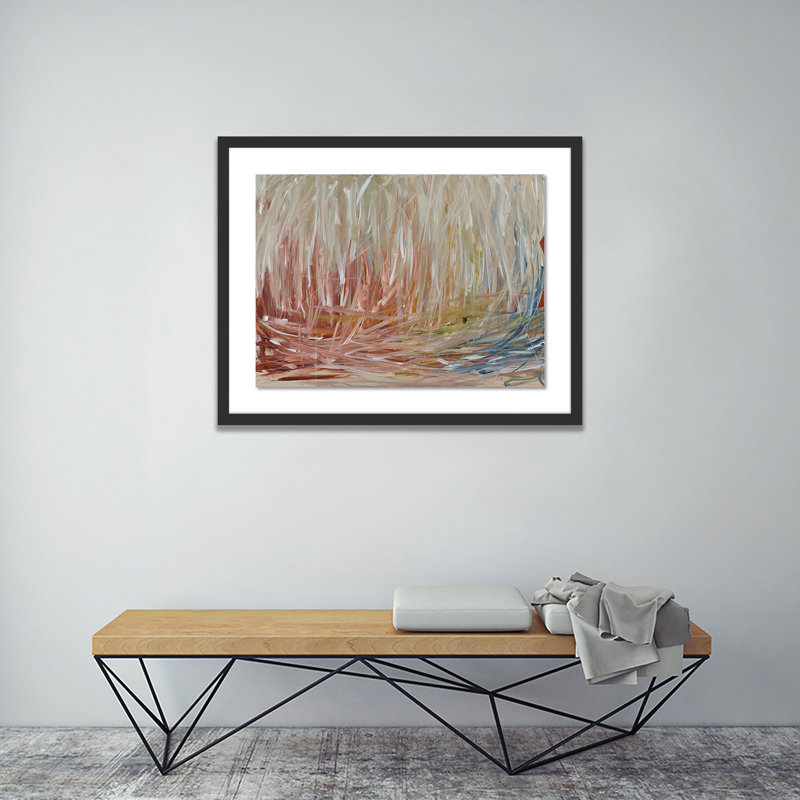 Coppertone 4 Painting by Kimmy Quillin, 32" H x 40" W x 2.5" D, Black