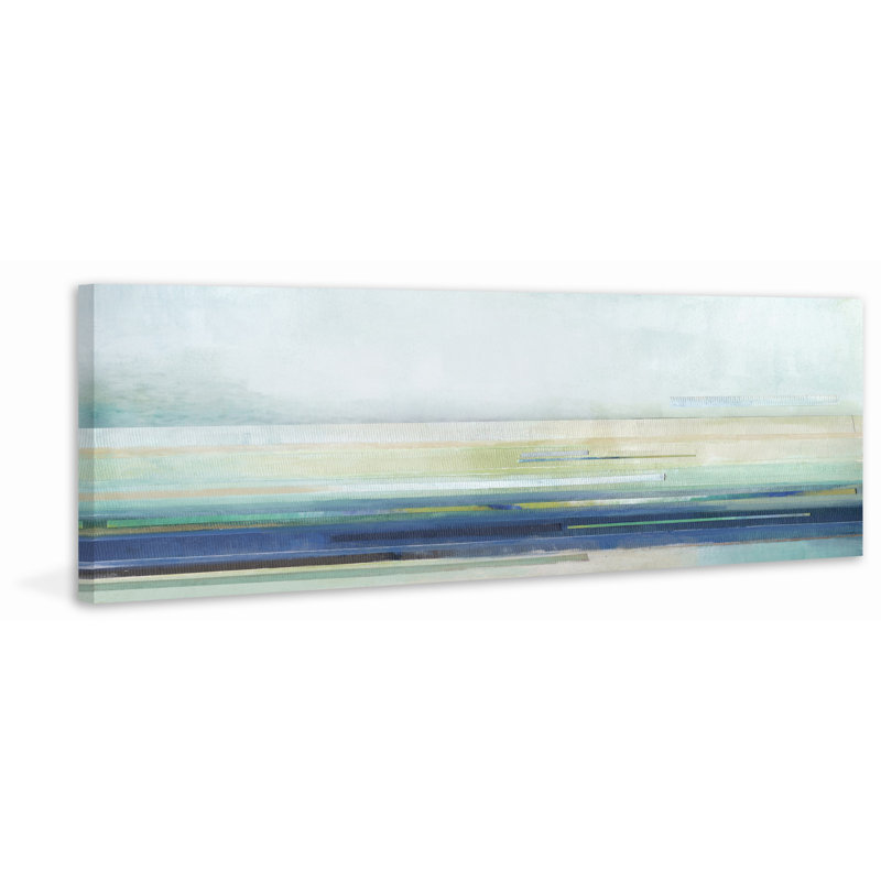 Blue Lapis Waterfall V - No Frame Painting on Canvas, 25cm H x 76cm W