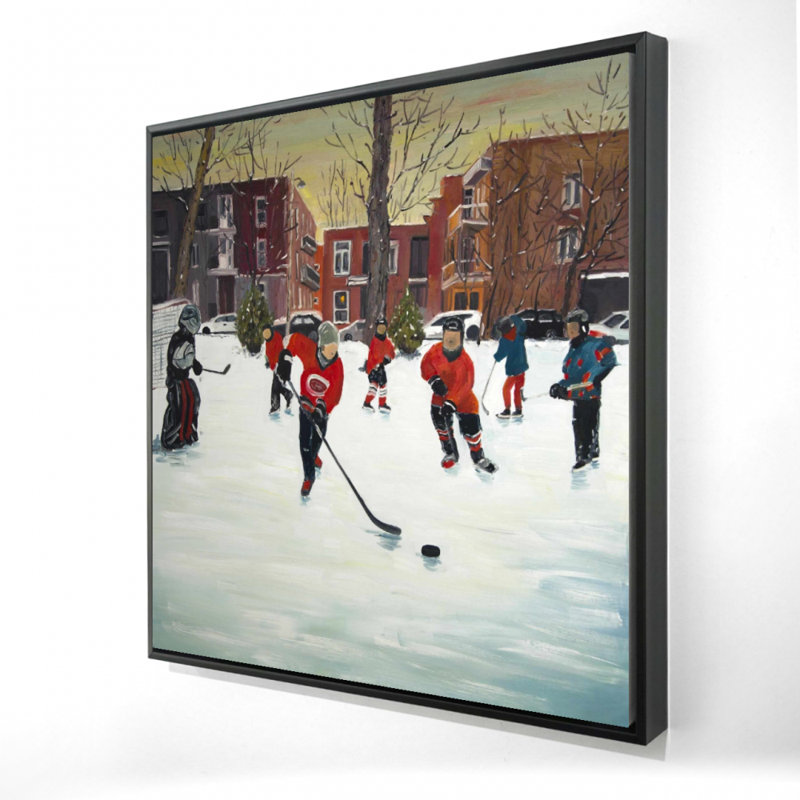 «Young Hockey Joueurs» sur toile