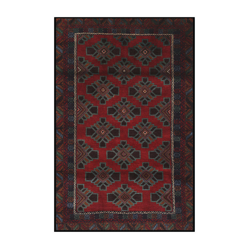 Tapis oriental rouge / noir, Rectangle 5 pi x 8 pi
