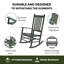 Chaise berçante d'extérieur en bois massif Emjay (ensemble de 2)-1634638558