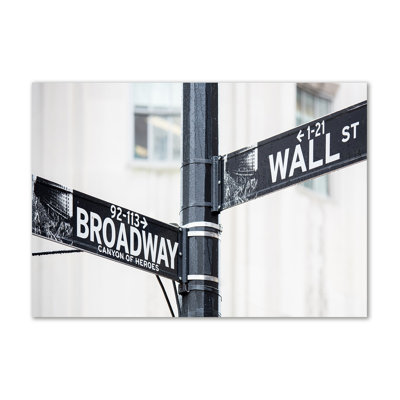 Wall Street Sign - Wrapped Canvas Print