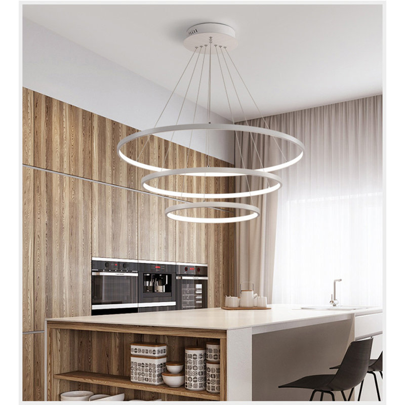 3 - Light Natural LED Chandelier Pendant