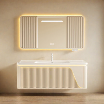 French light luxury cream-style bathroom cabinet