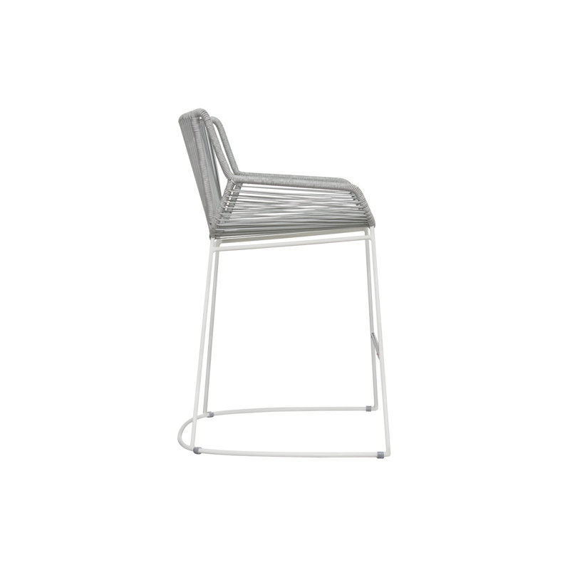 Archipelago Outdoor Bar Stool, Light Gray/Dove Gray