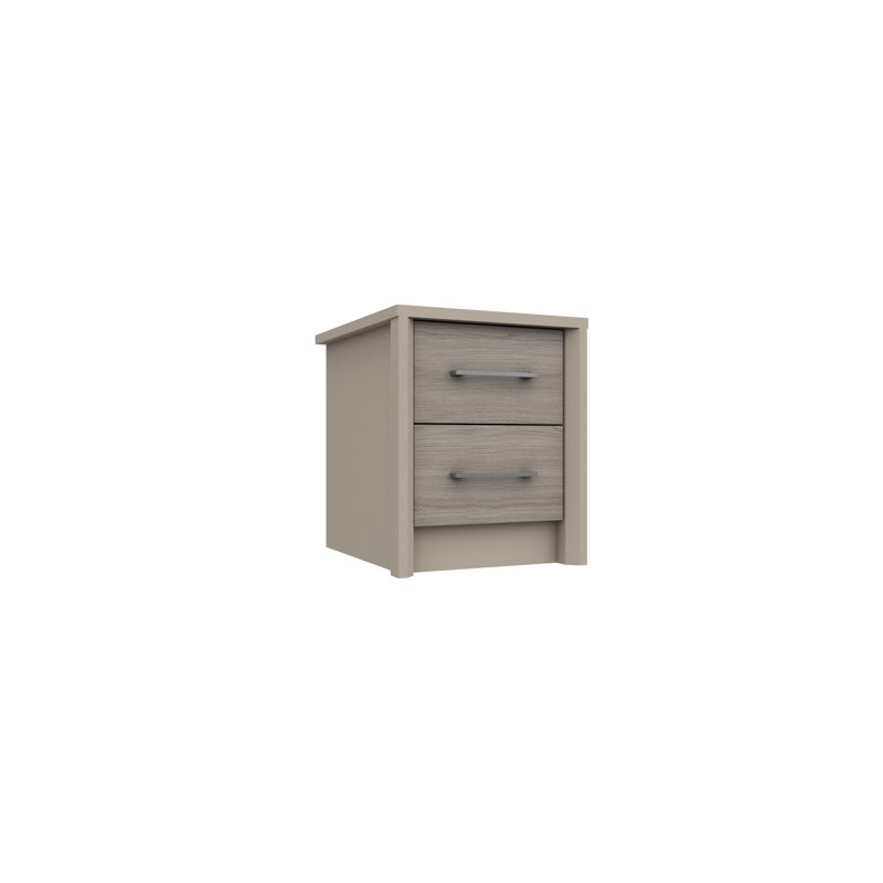 Wyman 43.3cm W Manufactured Wood Bedside Table, Grey Oak
