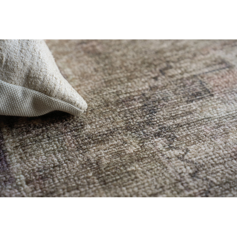 Estate handloomed PET Beige/Purple Area Rug, 10'X14'