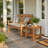 16inch Hdpe Adirondack Square Side Table, Weather Resistant End Table With Storage Shelf-1179046441