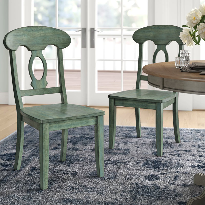 Stockton 17.13'' H Solid Wood Side Chair, Antique Sage
