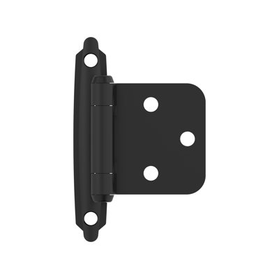 Charnière d'armoire noire à fermeture automatique à recouvrement variable