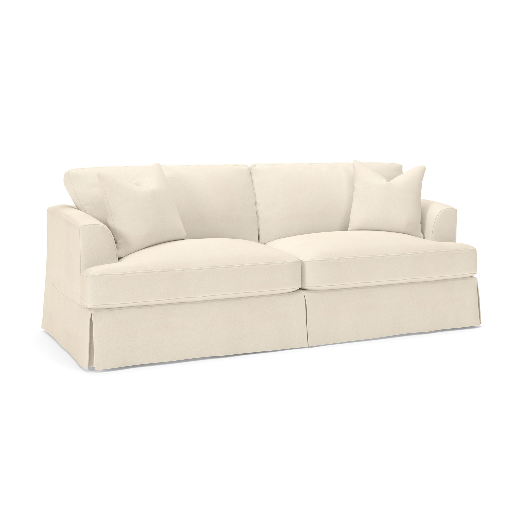 Lucia 92.5'' Upholstered Sofa, Bayou Natural Canvas